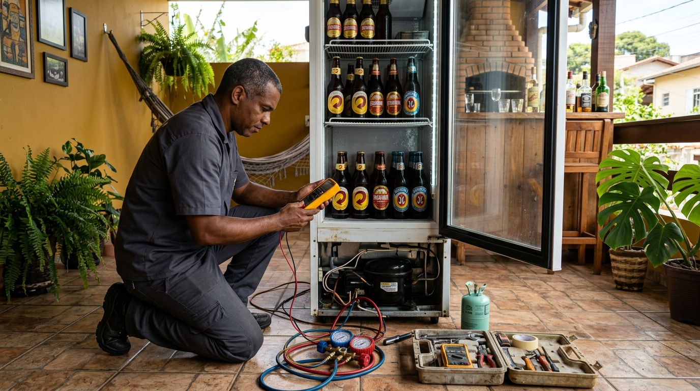 Conserto de placa eletrônica de cervejeira em Serra‑ES